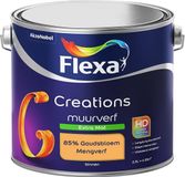 FLEXA Creations Muurverf - Extra Mat - 85% Goudsbloem - 2,5 liter