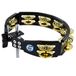 Latin Percussion LP Latin Percussion Tambourin Cyclops zwart monteerbaar messing klemmen twee rijen LP179
