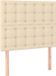 vidaXL Hoofdbord - Crème - Stof - 90x5x118/128 cm