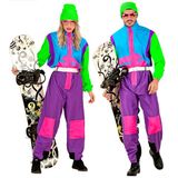W WIDMANN MILANO Party Fashion Skipak voor dames en heren, overall met riem, retro design voor carnaval en après-ski