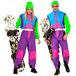 W WIDMANN MILANO Party Fashion Skipak voor dames en heren, overall met riem, retro design voor carnaval en après-ski