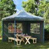 Prolenta Maison Exclusive Partytent zijwanden, 2 stuks met raam, PE, groen