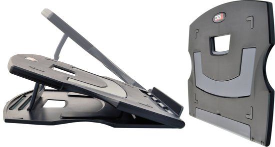 DESQ Laptoptafelstandaard - Zwart - 15.5 inch - In hoogte verstelbaar