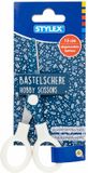 Stylex Hobby/knutsel schaar voor kinderen - wit - 13 cm - papierschaar