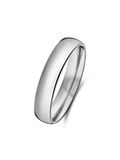 Lucardi Dames Stalen ring 4mm - Ring - Staal - Zilverkleurig - 20 / 63 mm