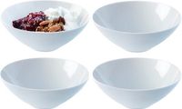 L.S.A. Dine Ontbijtkom 18 cm Set van 4 Stuks - Porselein - Wit