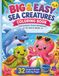 Stress Big & Easy Sea Creatures Coloring Book: Cute Summer Ocean Adventures with 32 Large & Simple Coloring Pages for Kids, Teens & Adults | Fun, Relaxing & Single-Sided Design