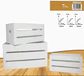 FGF IMPORT EXPORT Houten kisten wit, 3 stuks 01246