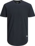 JACK & JONES PLUS SIZE Jack & Jones Plus T-shirt Effen Ronde Hals Korte Mouw Katoen Navy Blazer 8XL
