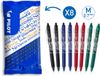 Pilot FriXion Ball Clicker uitwisbare pen - 0,7mm - 8 stuks - 2 blauw, 2 rood, 2 groen, 2 zwart