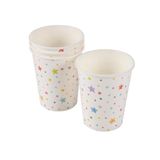 Homéa Set van 6 bekers van karton, 25 cl, verjaardag, kleur