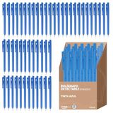 Maya Professioneel gereedschap eco2100 °C/2 Pen Detectable Pro van metaal en X-Ray, normale inkt, met clip, blauw, 50 stuks body, blauw inkt