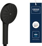 GROHE Vitalio Joy+ 120 Handdouche - 3 Straalsoorten - AquaBooster - Waterbesparend (7 L/Min) - Matte Black