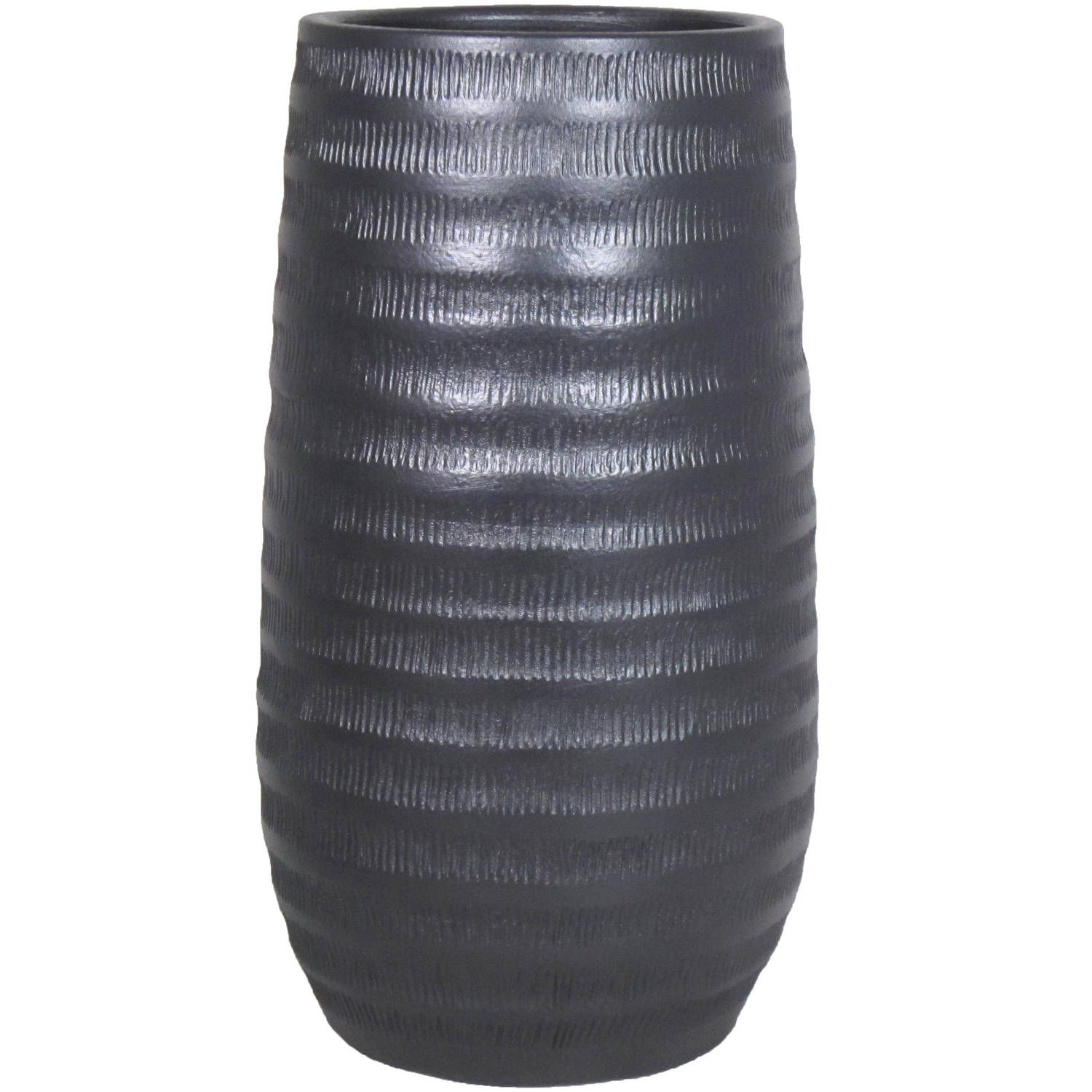 Floran Bloemenvaas mat zwart keramiek H50cm
