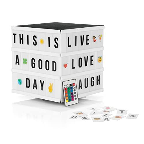Easymaxx LED Light Box - Mega Set with 150 Emoji's & 173 Letters, Numbers & Symbols
