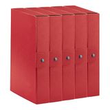 Esselte C26 EUROBOX projectmap met knoopsluiting, 25 x 35 cm, rug 6 cm, rood, 5-pack, 390326160