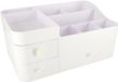 IKONKA Make-up organizer - 3 laden en 7 vakken - Wit - 34 x 22 x 15 cm