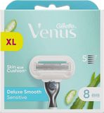 Gillette Venus Scheermesjes, Deluxe Smooth Sensitive, 8 Scheermesjes