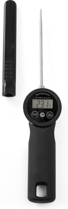 Hendi Waterdichte Digitale Thermometer - 300 °C - Zwart