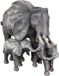 Merkloos Casablanca Olifantenfamilie Beeld Polyresin Goud Grijs 18x39x27 cm