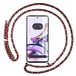 Tumundosmartphone Transparante hangende hoes voor Motorola Moto G13 met roze/gouden koord