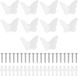 Crochets de manteau blancs sans marque - forme de papillon - set de 10 - acier