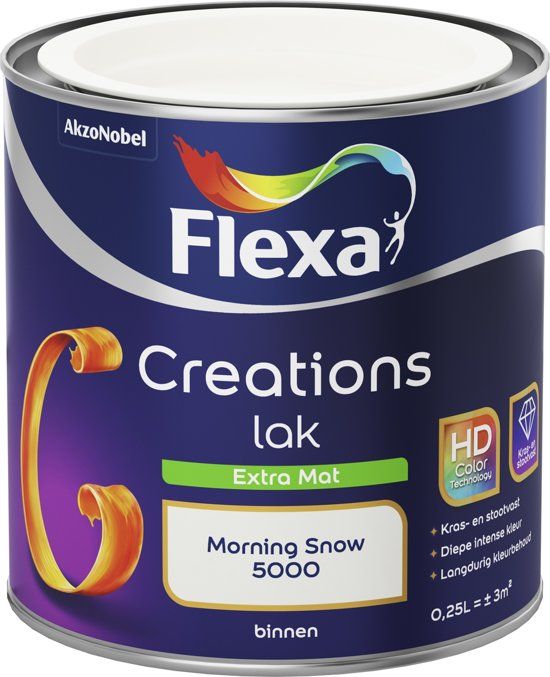 FLEXA Creations - Lak Extra Mat - Morning Snow - 250 ml