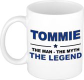 Bellatio Decorations Naam cadeau Tommie - The man, The myth the legend koffie mok / beker 300 ml