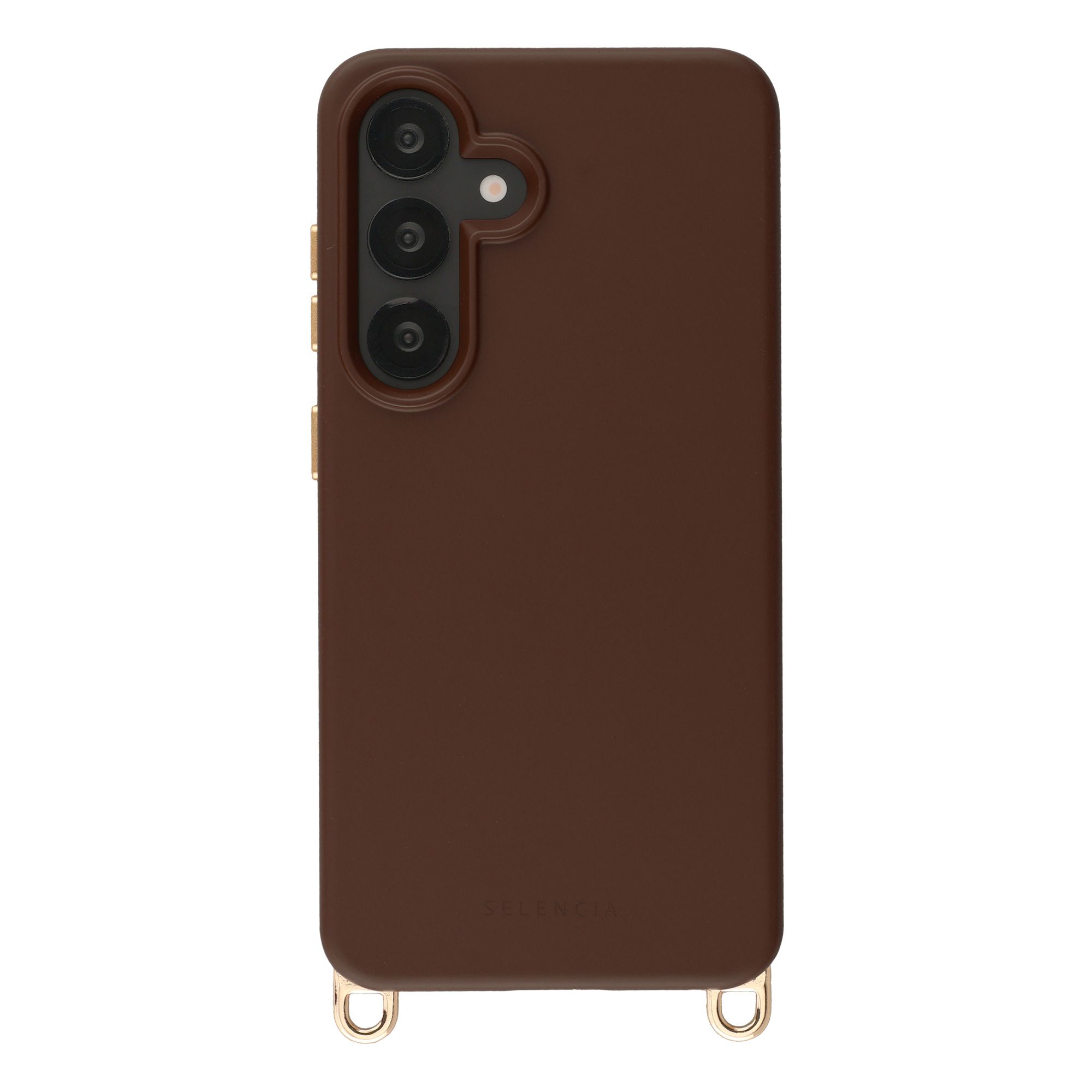 Selencia Rivièra MagSafe Backcover met afneembare haakjes Samsung Galaxy A55 (5G) / A35 - Choco Brown