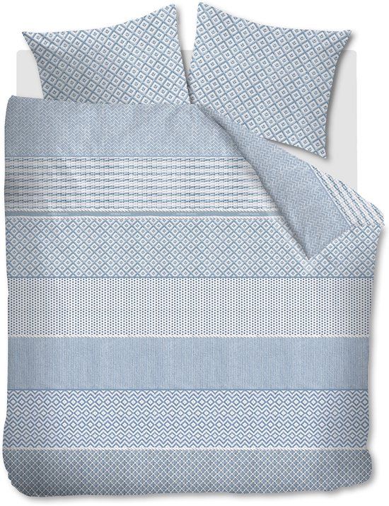 Riviera Maison Rivièra Maison Francesco dekbedovertrek Lits-Jumeaux 240x200/220 cm Blauw