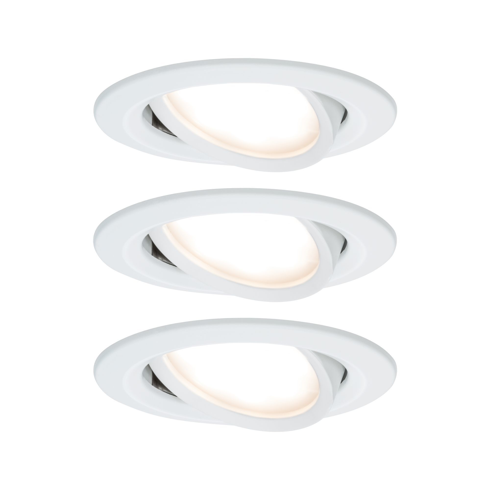 Paulmann Nova Plus Slim - Set van 3 - LED Inbouwspots - Wit - Dimbaar en Zwenkbaar - IP23