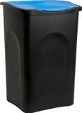 Stefanplast Vuilnisbak - 50L - 56x37x39cm - Zwart Blauw