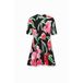 Desigual Gebloemde A-lijn Jurk - Zwart/Roze/Rood
