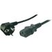 LogiLink - Câble d'alimentation - IEC 60320 C13 vers CEE 7/7 (M) - 220/250 Volt courant alternatif V - 1.8 m - connecteur coudé à 90° - noir