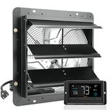 VEVOR Afvoerventilator, 356 mm, temperatuur-vochtigheidsregelaar, EC-motor, 1024 CFM, wandventilator met variabele snelheidsregeling voor wandmontage, ventilatie en koeling voor kassen, garages