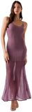 Guess Sheer Mouwloze Jurk Paars M Vrouw