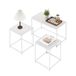 Furinno Moderne woonkamerset met één koffie twee bijzettafels, ontworpen hout, massief wit/wit, 40,01 x 76,2 x 44,45 cm