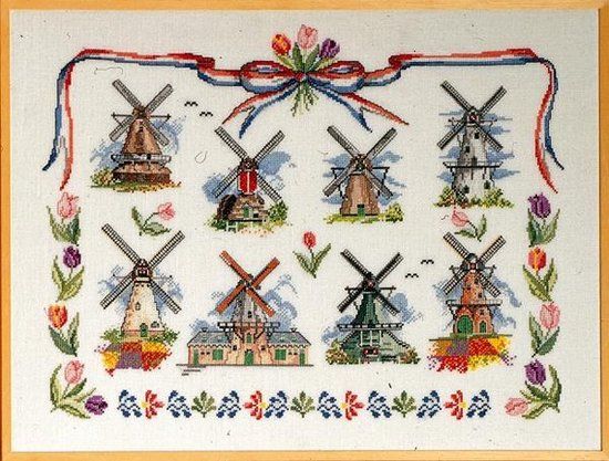 Permin of Copenhagen borduurpakket 70-0402 hollandse molens