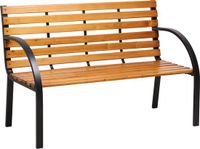 AXI Otis houten Tuinbank met matzwart stalen frame – Cederhout - 122x60x83 cm – Tweepersoonsbank voor buiten