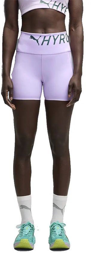 Puma X Hyrox Pwrmode 4" Korte Leggings Paars S Vrouw