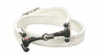 HKM Lederen Armband -Bit- Wit
