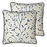 furn. Annika polyester gevulde kussens (Twin Pack), havermout, 50 x 50 cm