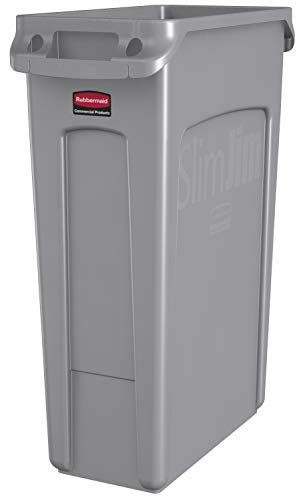 Newell Rubbermaid Rubbermaid Commercial Products Vented Slim Jim Afvalbak - 87 L - Grijs