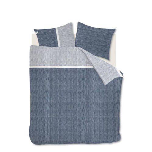 Riviera Maison Rivièra Maison Amsterdam Loft dekbedovertrek Eenpersoons 140x200/220 cm Blauw Grijs