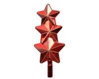 Decoris glazen kerstboom piek 27cm kerstrood 1 stuk