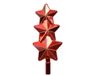 Decoris glazen kerstboom piek 27cm kerstrood 1 stuk
