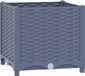vidaXL - Plantenbak - verhoogd - 40x40x38 cm - polypropyleen - Grijs