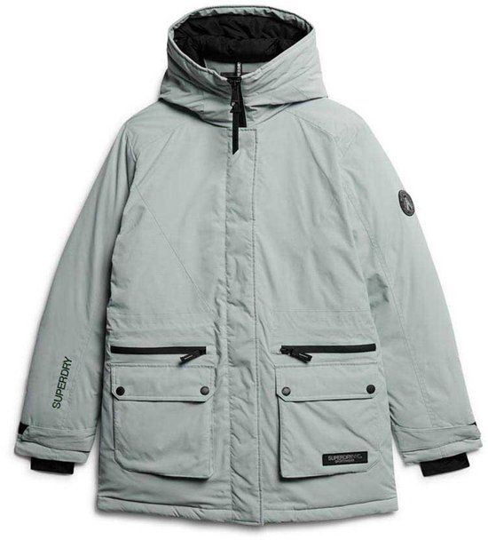 Superdry City Padded Parka Jacket W5011732a Puritan Grey Dames Maat - M