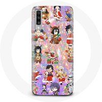 Maniacase Hoesje voor Samsung Galaxy A50 Demon Slayer Vrolijk Kerstfeest Poster