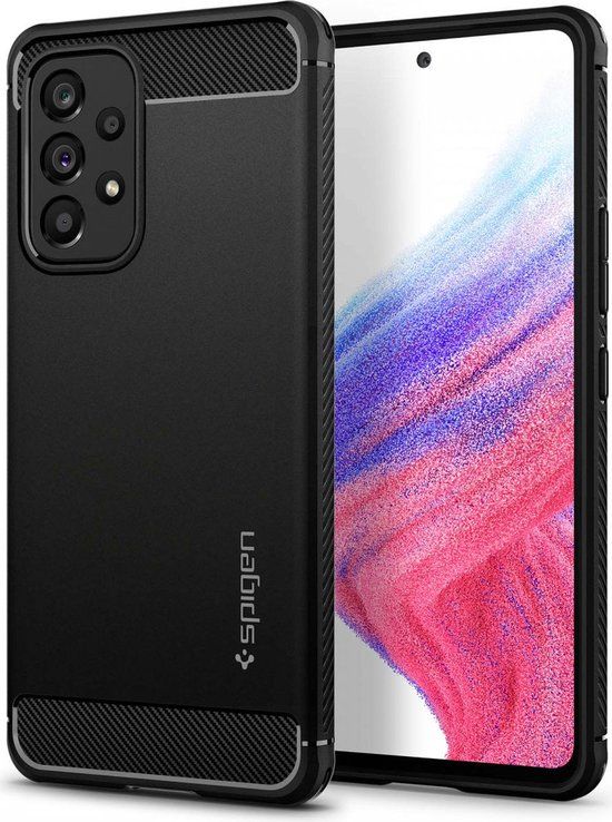 Spigen Rugged Armor Samsung Galaxy A53 Hoesje Back Cover Zwart